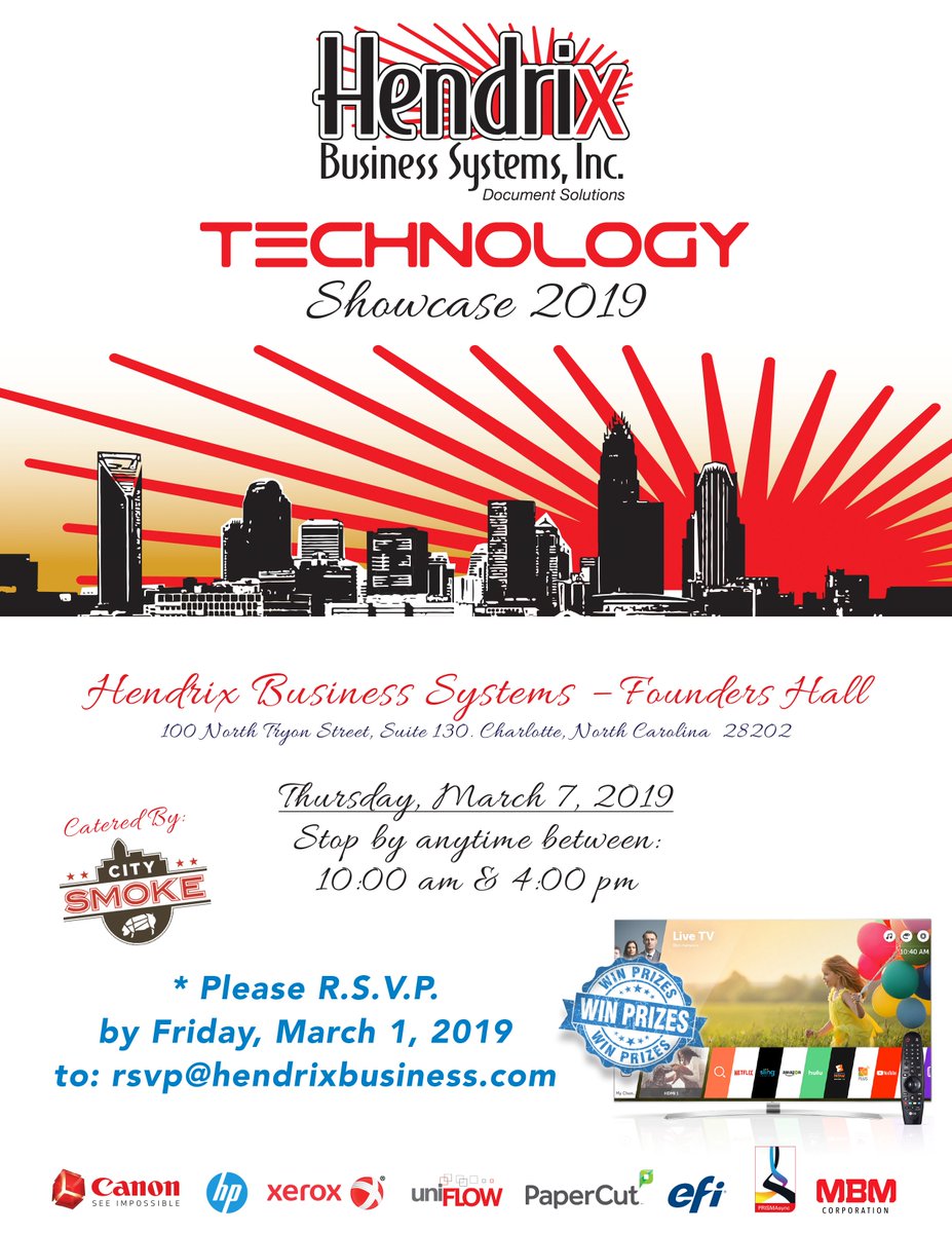 We are thrilled to announce it is THAT time of year again! We hope you will be our guest at the 2019 Technology Showcase on March 7th. RSVP@hendrixbusiness.com to reserve your spot today!