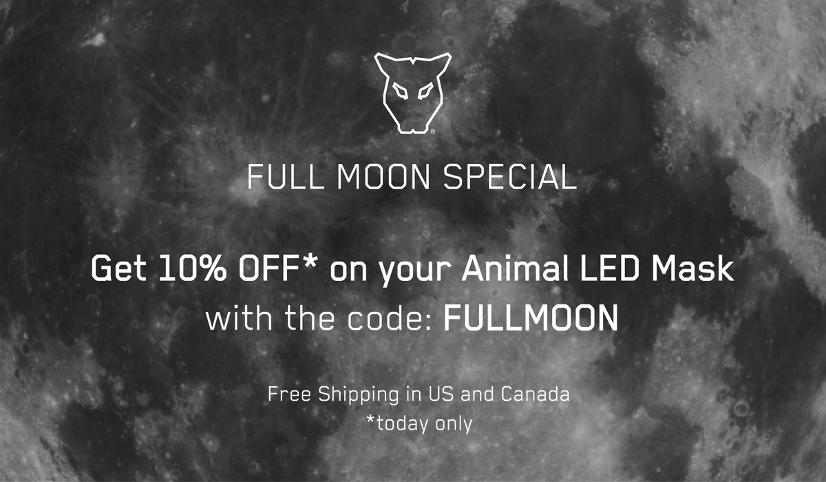 OutlineMtl's tweet photo. The Full Moon hung high in the sky tonight. Get 10% OFF your Animal LED Mask with the code: FULLMOON (FREE shipping in the US &amp; Canada)

https://t.co/67dxA9anPz

Today Only! https://t.co/CVkYRptsMR
