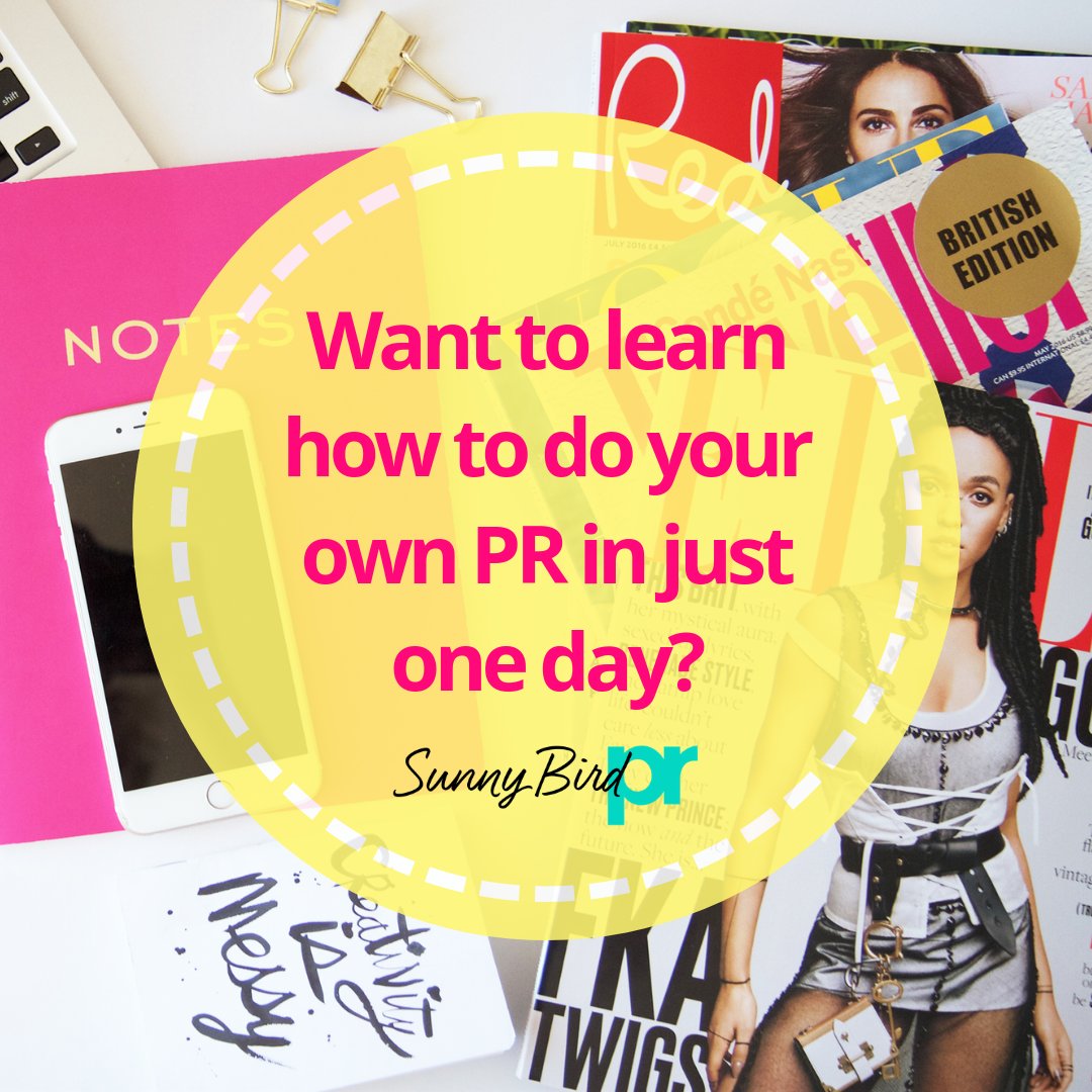 sunnybirdpr's tweet image. Are you looking to learn how to do your own PR in just one day? Come to our PR course! We have a few spaces remaining for this Friday 1-5pm or you can book on to our next one on 22nd March #PR #PRcourse #PRagency sunnybirdpr.com/pr-courses