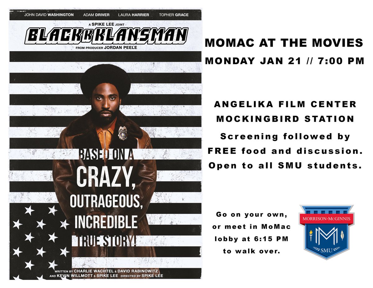 filmprofmark's tweet photo. @MoMacRC at the Movies tonight, 7pm, open to all @SMU community https://t.co/Ds9n6fHjcO