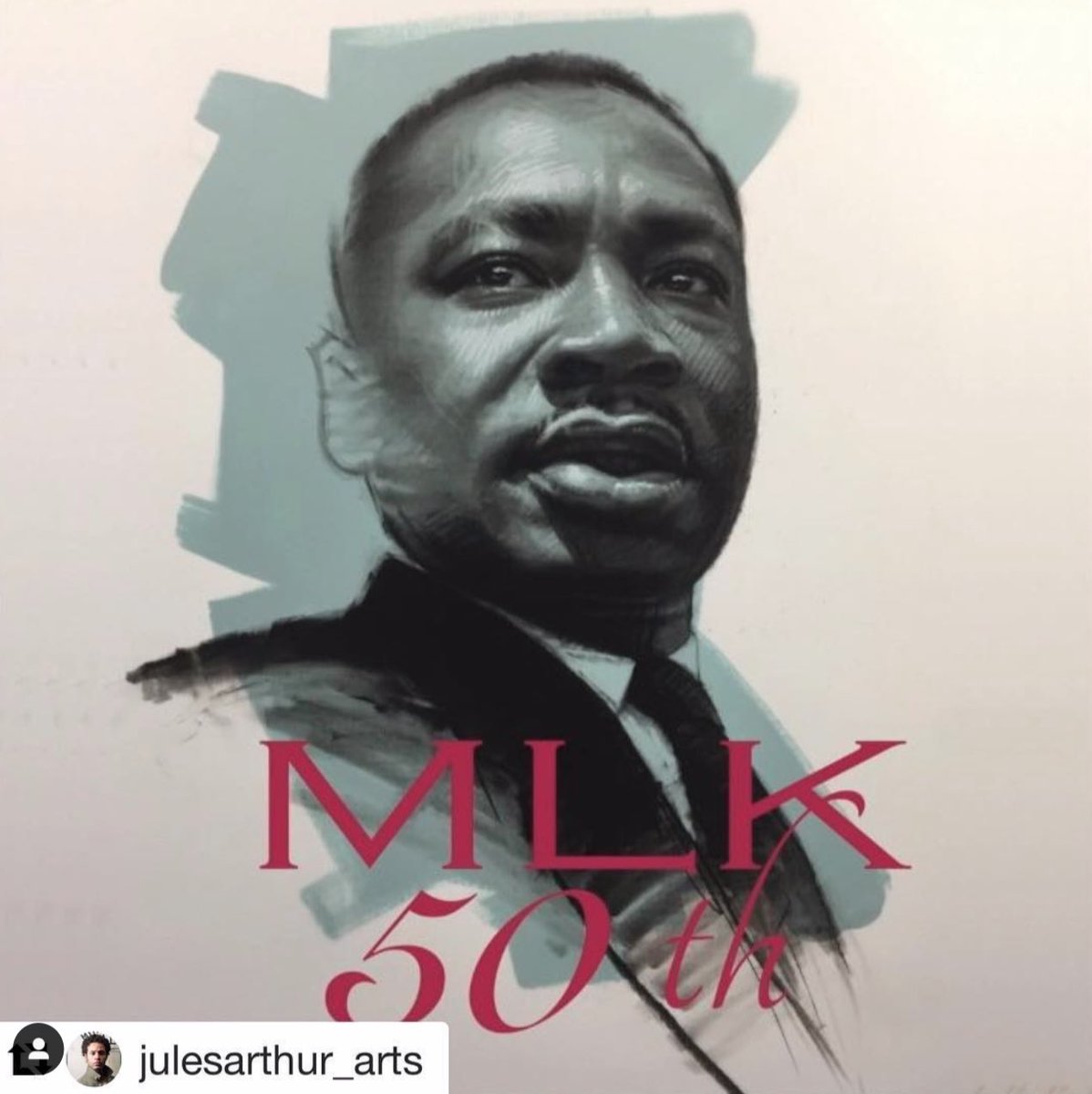 StudioSeeds's tweet photo. Martin Luther King Jr. #WakeUp #Justice #Portrait by #Artist Jules Arthur @JulesArthurArts #NYC “Injustice anywhere is a threat to justice everywhere.” MLKjr  Martin Luther King Jr. remains humanity’s hero today and everyday — needed more than ever!  #MartinLutherKingJr #MLK https://t.co/Ca1tul5WRt