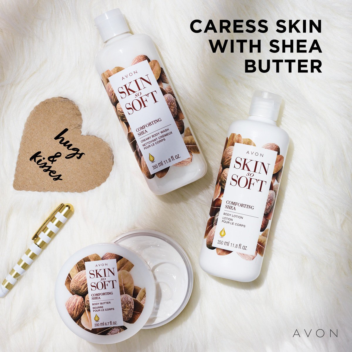 Caress Skin with Shea Butter! Winter cold & dry air can damage your skin! Stop scratching & moisturize! #AVONMoisture #AvonCapeCod #LaurieAnneWalsh go.youravon.com/39f6hs