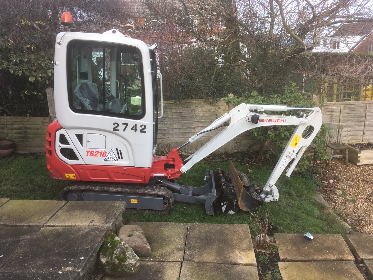 cdrconandland's tweet photo. We started a new job in Oswaldtwistle today doing the groundwork’s for a large patio area including drainage, retaining walls and steps. Blue Monday was made a lot better when the hire company delivered a brand new machine! Keep your eyes peeled for further updates on this job. https://t.co/2WljFk5XzI