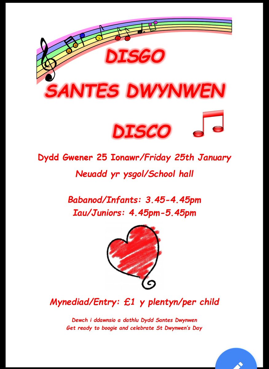 Disgo Santes Dwynwen Dydd Gwener yma!! Santes Dwynwen disco this Friday!! <a href="/ysgoliolo/">Ysgol Iolo Morganwg</a> #cariad #DyddSantesDwynwen