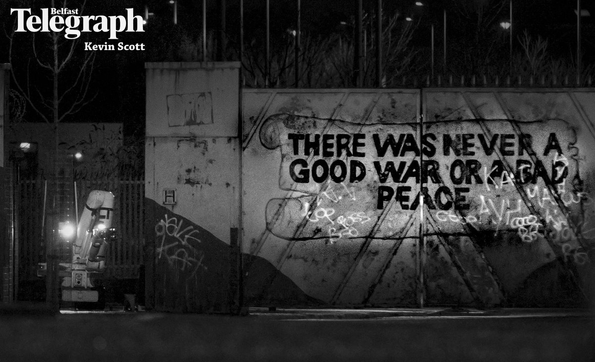 Kevin Scott (@kscott_94) on Twitter photo The gates of Lanark Way say it all tonight. As a community tries to put the bad old days behind; days that thankfully I could only ever read about. A small number still wish to drag us all back 25 years. - <a href="/BelTel/">Belfast Telegraph</a> The gates of Lanark Way say it all tonight. As a community tries to put the bad old days behind; days that thankfully I could only ever read about. A small number still wish to drag us all back 25 years. - <a href="/BelTel/">Belfast Telegraph</a>