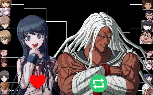 Ok, for the last pair of round one we have:
Sayaka Maizono- Ultimate Pop Sensation
vs. 
Sakura Ogami- Ultimate Martial Artist

You have 1 week to vote for all of the pairs in round one. The next round will be shown after 7 days. Happy voting!