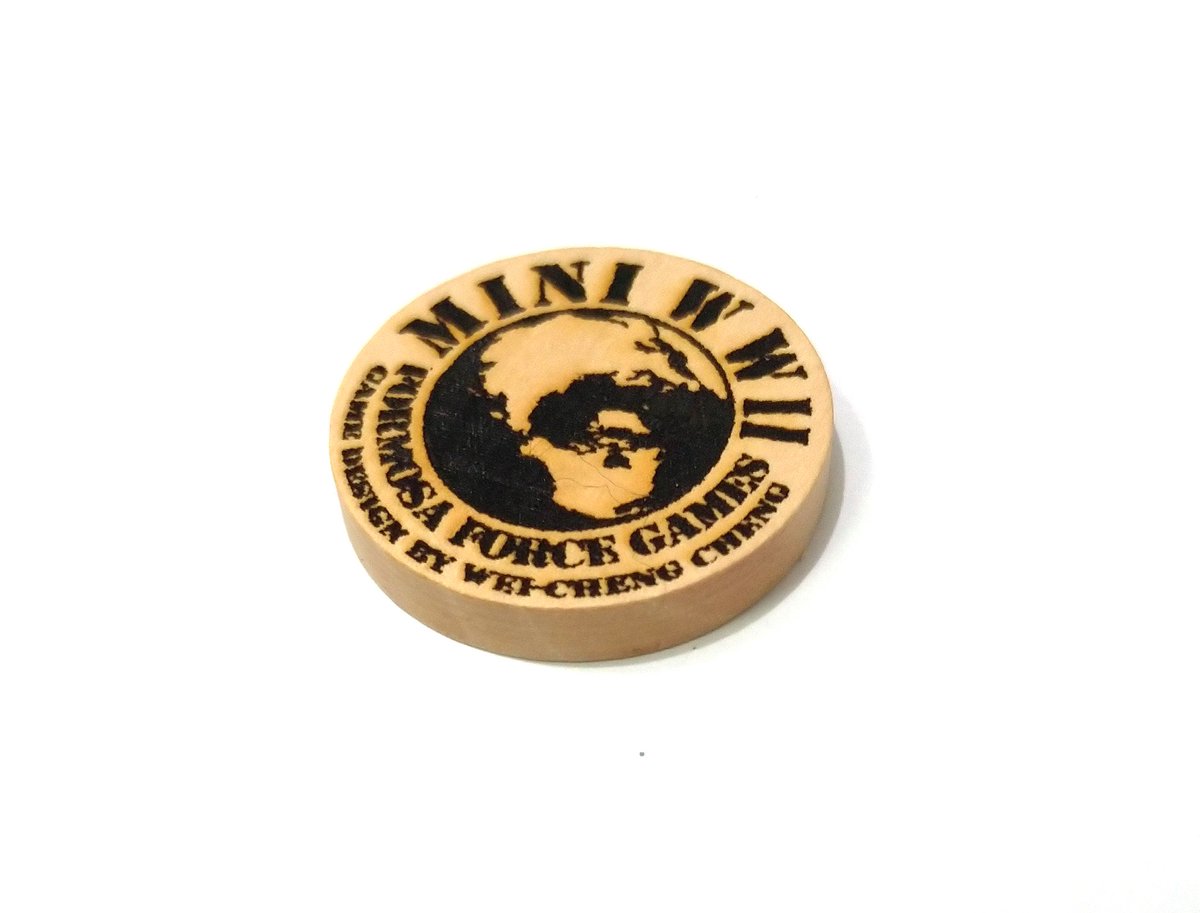 ForceFormosa's tweet photo. Mini WWII starting player marker.
#MiniWWII 
#FormosaForceGames 
#laserengraving 
#2019TGS https://t.co/0Y9SO2XTf0