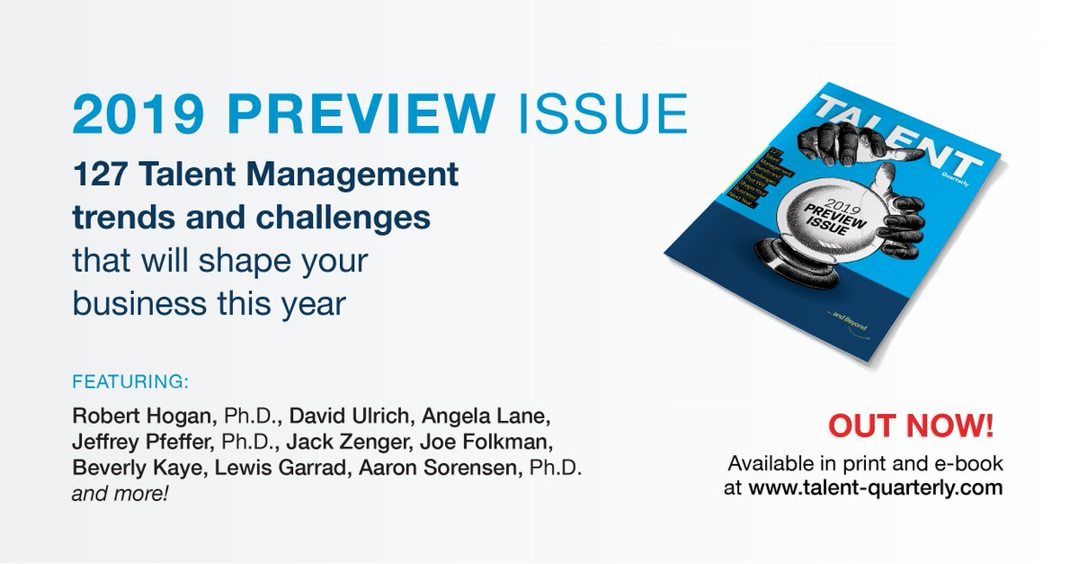 TalentQuarterly's tweet image. Grab your copy in print and e-book today! bit.ly/TQ20Issue

#TalentQuarterly #PreviewIssue #TalentManagement #HR