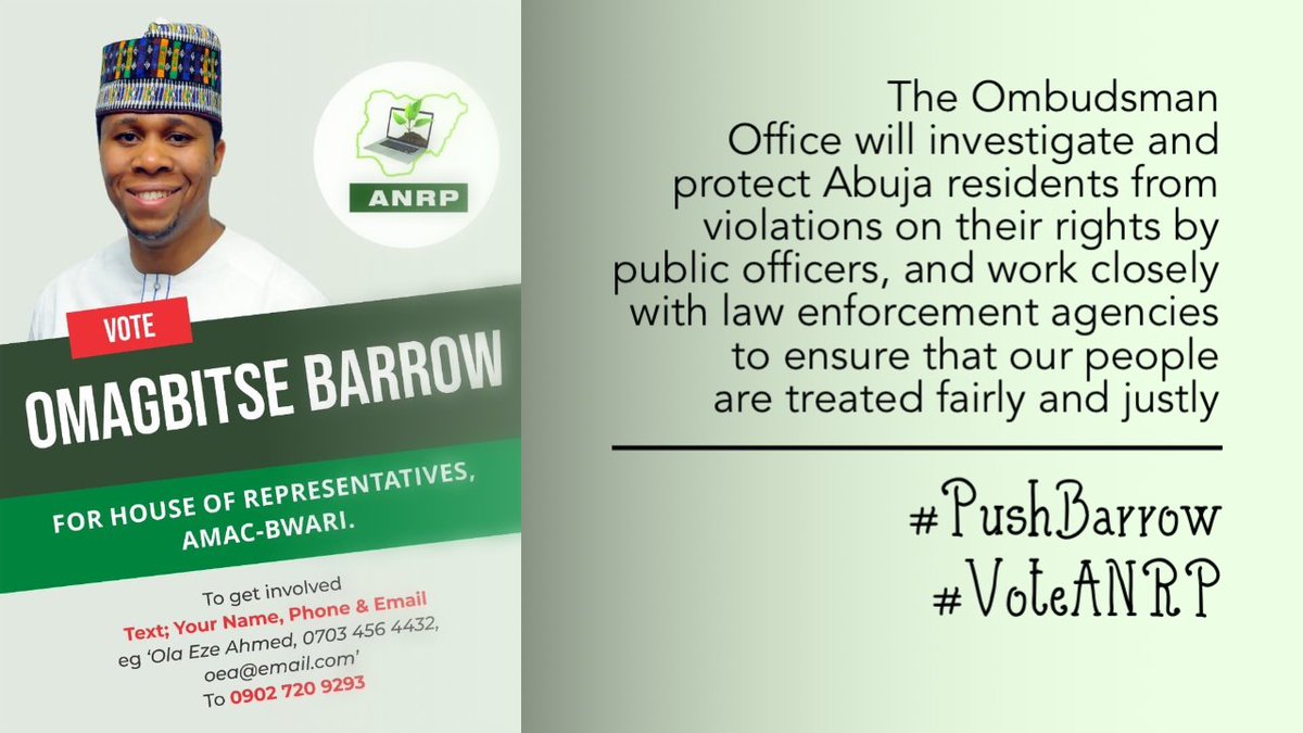 Involved_NG's tweet photo. #VoteANRP to ensure the dignity of every Nigerian is recognized. https://t.co/P0jz9JCm8n