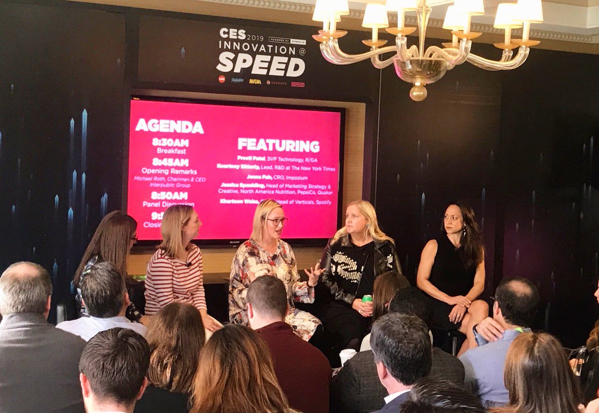 #CESRecap: "As information continues to generate around consumers we are creating technology to leverage that data in meaningful ways,"@Imposium CRO Jenna Fair speaking on the <a href="/InterpublicIPG/">Interpublic Group</a> Women's Breakfast Panel. #Imposium #personalizedvideo #CES2019 #digitaltransformation