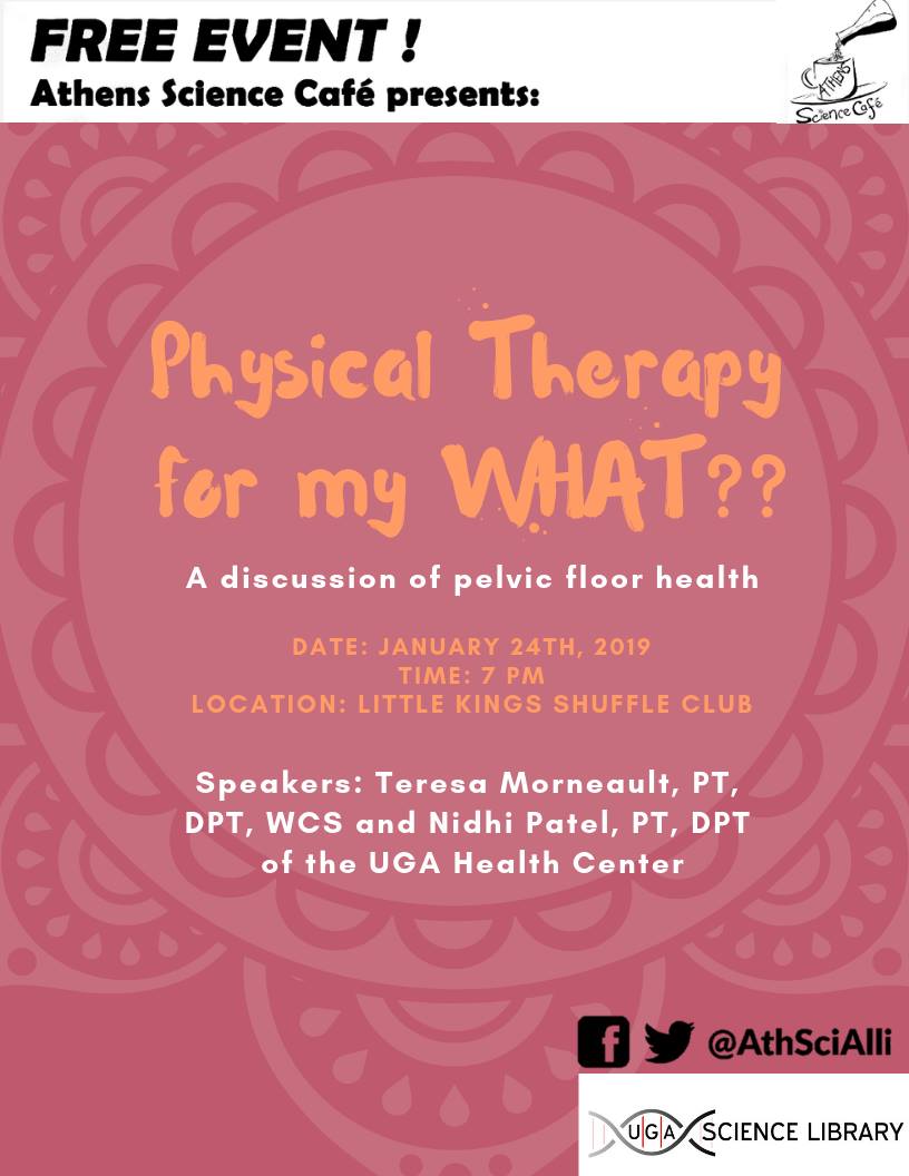 athscicafe's tweet image. Ready for #AthensScienceCafe this week?! #AthensScienceObserver writer Michelle Dookwah previews a discussion of pelvic floor health! #scicomm #pelvicfloor #notjustkegels @UGAhealthcenter 

athensscienceobserver.com/2019/01/21/bui…