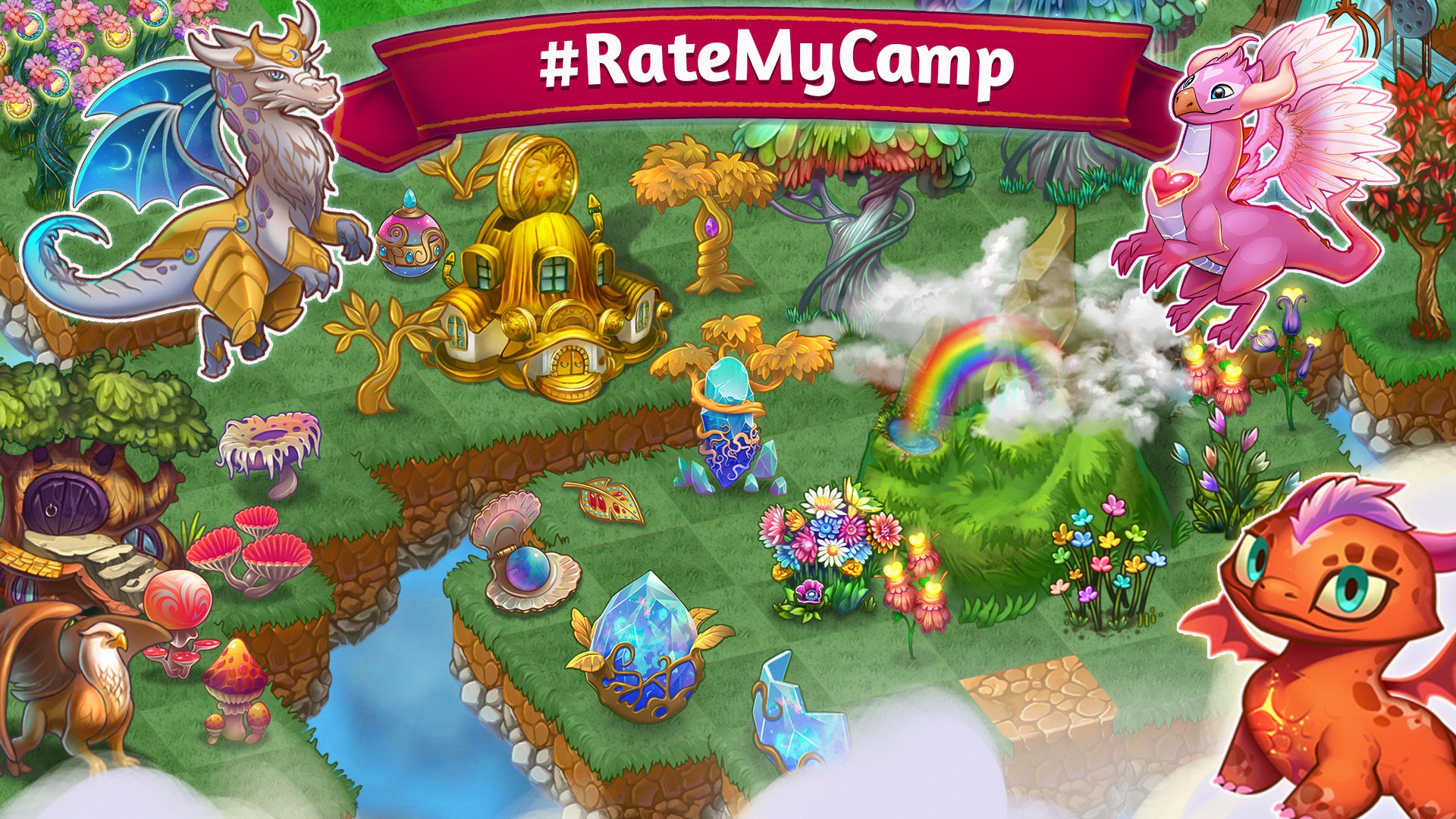 Merge Dragons! on Twitter "Wanna brag? Share a screenshot of your camp