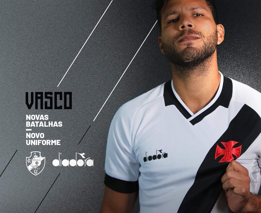 Vasco da Gama Away Long Sleeve Soccer Football Jersey Shirt 2019 Diadora Brazil 