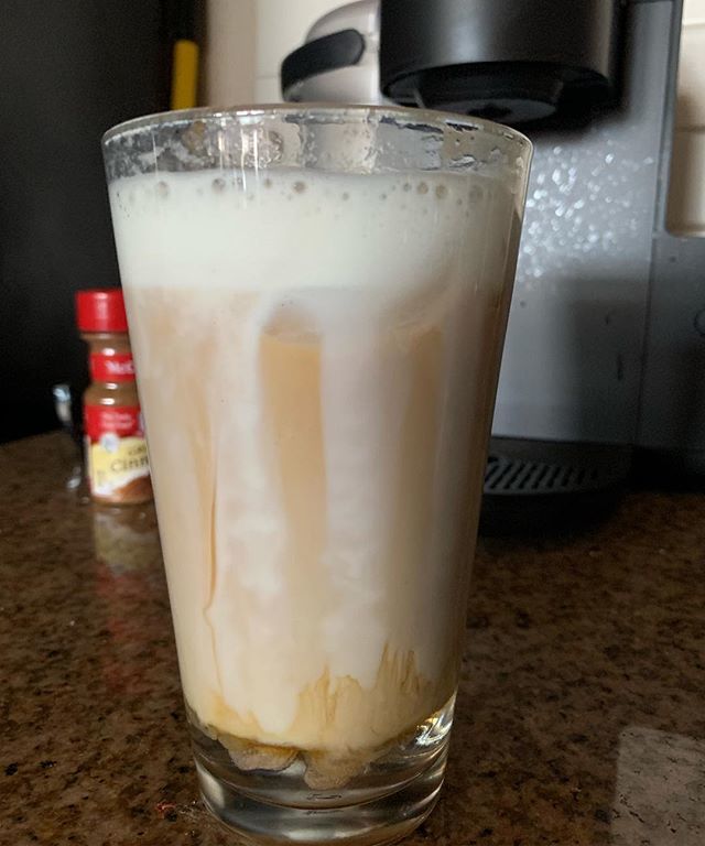 icecoldpenguin's tweet image. Got home and made myself a latte with my #kcafe soooo yummy iced vanilla caramel latte