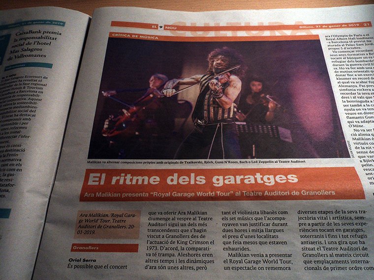 El concert que <a href="/AraMalikian/">Ara Malikian</a> va oferir aquest diumenge al <a href="/TAGranollers/">Teatre Auditori de Granollers</a> va esdevenir un dels més transcendents que s'han pogut veure en molt de temps a la capital vallesana. Ho expliquem a @EL9NOU_VOr

#Concerts #Granollers #AraMalikian <a href="/granollers/">Granollers</a> <a href="/GRN_cultura/">Granollers Cultura</a> <a href="/TeresaTerradas/">Teresa Terradas</a>