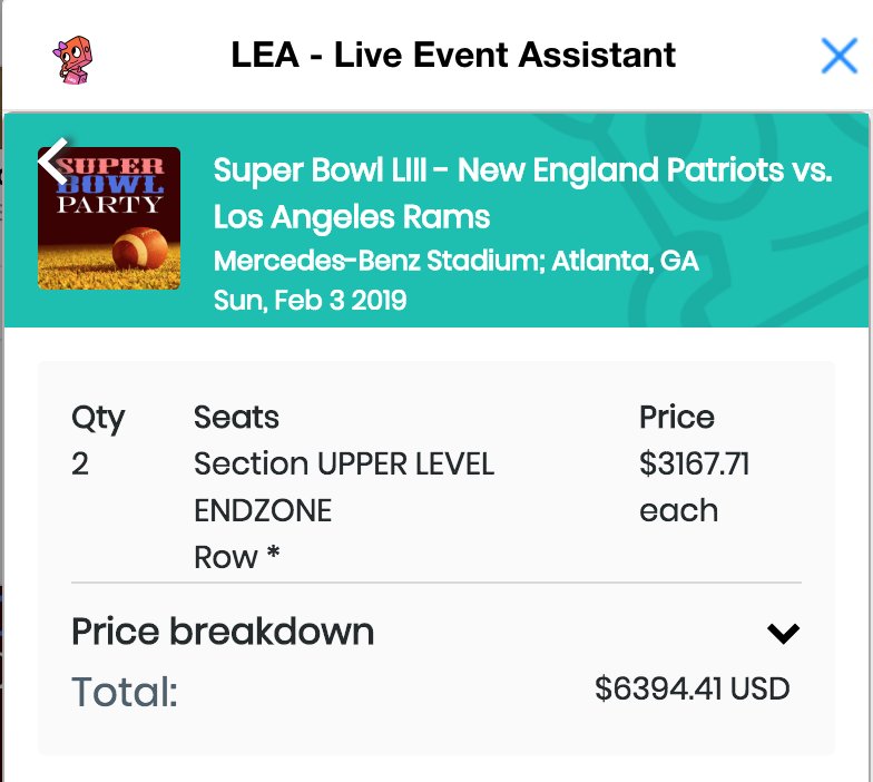 Lea_chatbot's tweet photo. @PuckmanRI We have discounted tickets -- $1000 less (per ticket!) than you'll pay on #Stubhub since they charge ridiculous fees! We also have a stronger guarantee (200% price coverage) than Stubhub! https://t.co/SVvElXCPzK https://t.co/faL7DEtL2i