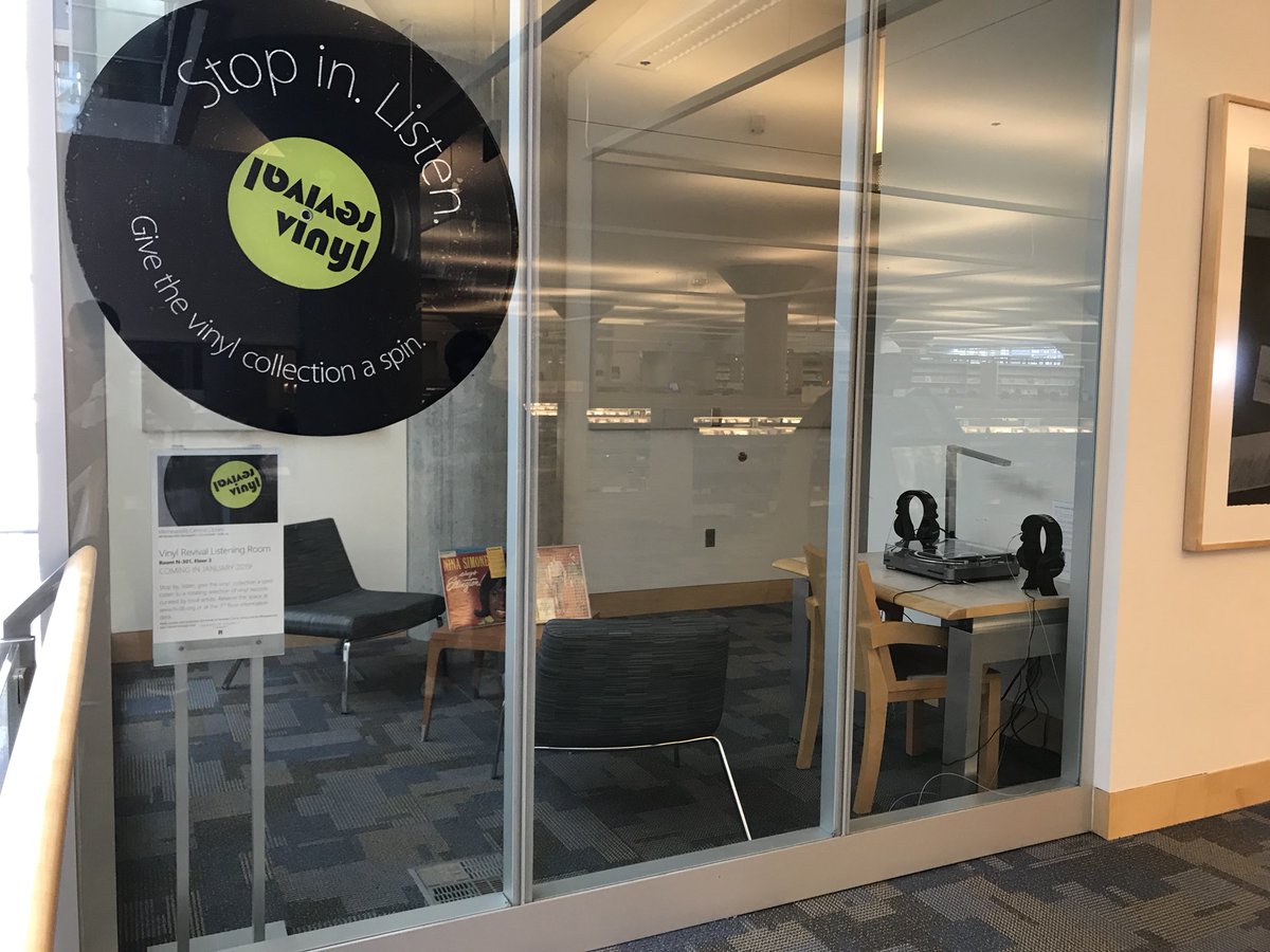Vinyl listening room now open at <a href="/hclib/">Hennepin County Library</a>'s Central Library, as the old collection has been dug up &amp; dusted off from before the digital era. 
strib.mn/2HqdzaS
