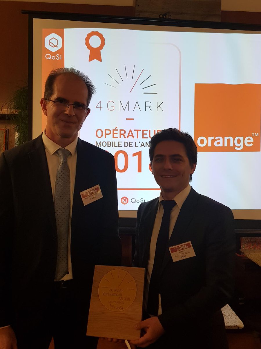 #Fier du prix de l’opérateur mobile 2018 attribué à @Orange par <a href="/QoSintelligence/">QoSi</a>. Belle reconnaissance de nos actions pour améliorer la qualité de service de tous nos clients : 4152 sites #4G mis en service en 2018, dont plus de la 1/2 concerne les territoires.