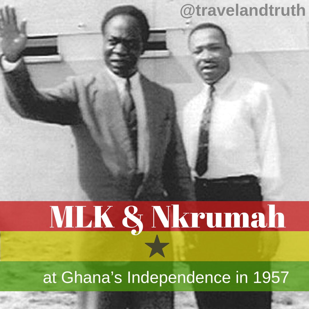TravelAndTruth's tweet photo. #MLKDAY MLK at Ghana’s Independence in 1957 with Nkrumah https://t.co/XRMTp0YH93