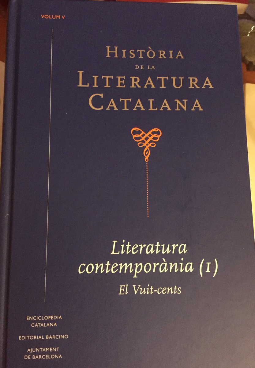 jsolervicens's tweet photo. “Literatura contemporània I: El Vuit-cents”, 
un més a la sèrie “Història de la literatura catalana” 
@GrupEncicloCAT @EdBarcino @bcncultura 
@UniBarcelona @FilologiaUB @filcatUB @UABFilcat @CassanyEnric #HLC https://t.co/pw1Fs6nZzn