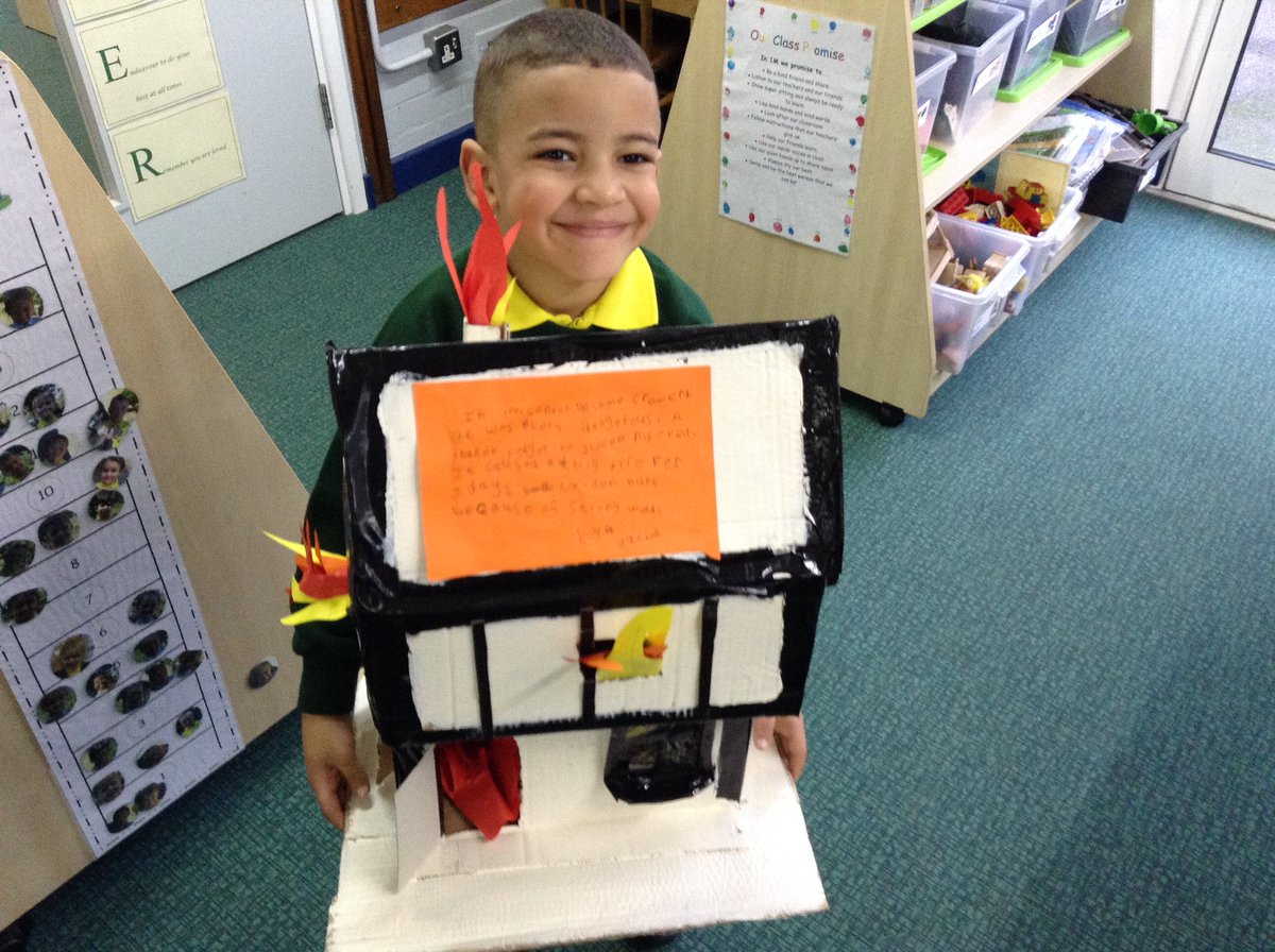 ChristChurchCoE's tweet image. Look at these fabulous home-school link projects from Year 1 all about their history topic, The Great Fire of London.🔥 #homeschoolproject