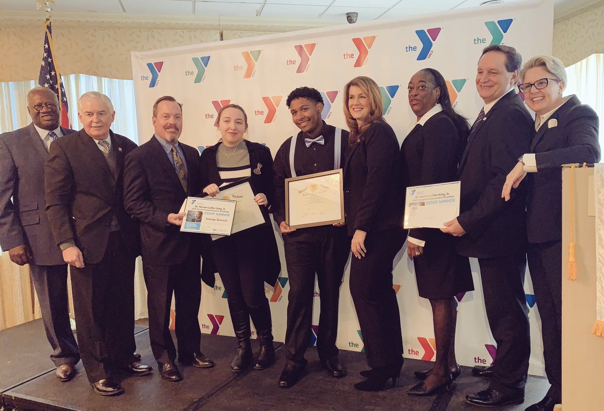 LGoganzer's tweet photo. Congrats to the winners of the Y’s MLK essay contest, Solange Skarecki and Ned Bryant, and thanks to our sponsors @HMHNewJersey &amp; @NJNaturalGas. @theYWMC https://t.co/Ru4AlAz27N