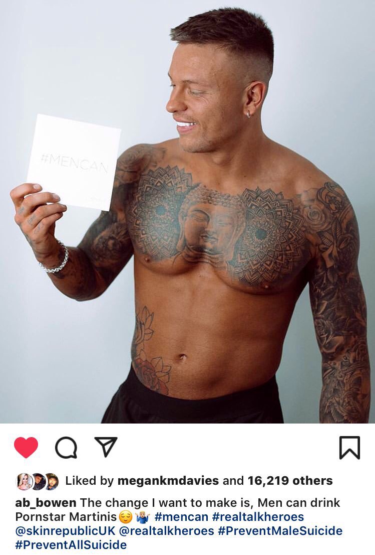 We are so proud to support <a href="/realtalkheroes/">RealTalk</a>, and start the conversation #mencan thank you @ab_bowen07  for kicking off the conversation in style

Until 28.02.19 we will donate £1 from every sale of the Skin Republic For Men Energising Sheet Mask to <a href="/grassrootssp/">Grassroots Suicide Prevention</a>

#MENCAN #REALTALK