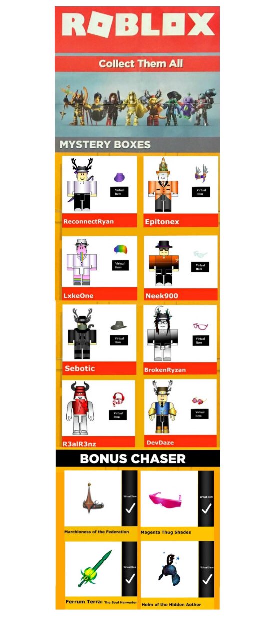 Lily On Twitter Here Is Wave 2 Of Our Rtc Roblox Toys Toy Art By Kewlbawx Wave 3 Coming Soon With The Box Design My Fav Item Is The Soul Harvester Chaser - roblox toy series 5 chaser items