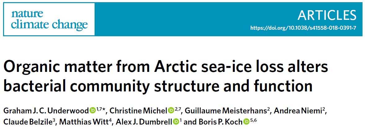GJCUnderwood's tweet photo. Published today, our paper on impacts of DOM and EPS from melting #seaice on microbial turnover in the #Arctic https://t.co/GKkeHfCU0v  https://t.co/Da9vGjNANy follows from identifying the metabolic pathways of EPS production in ice #diatoms in 2018 https://t.co/6lO9v0xsMo https://t.co/zBWCDYFwhI
