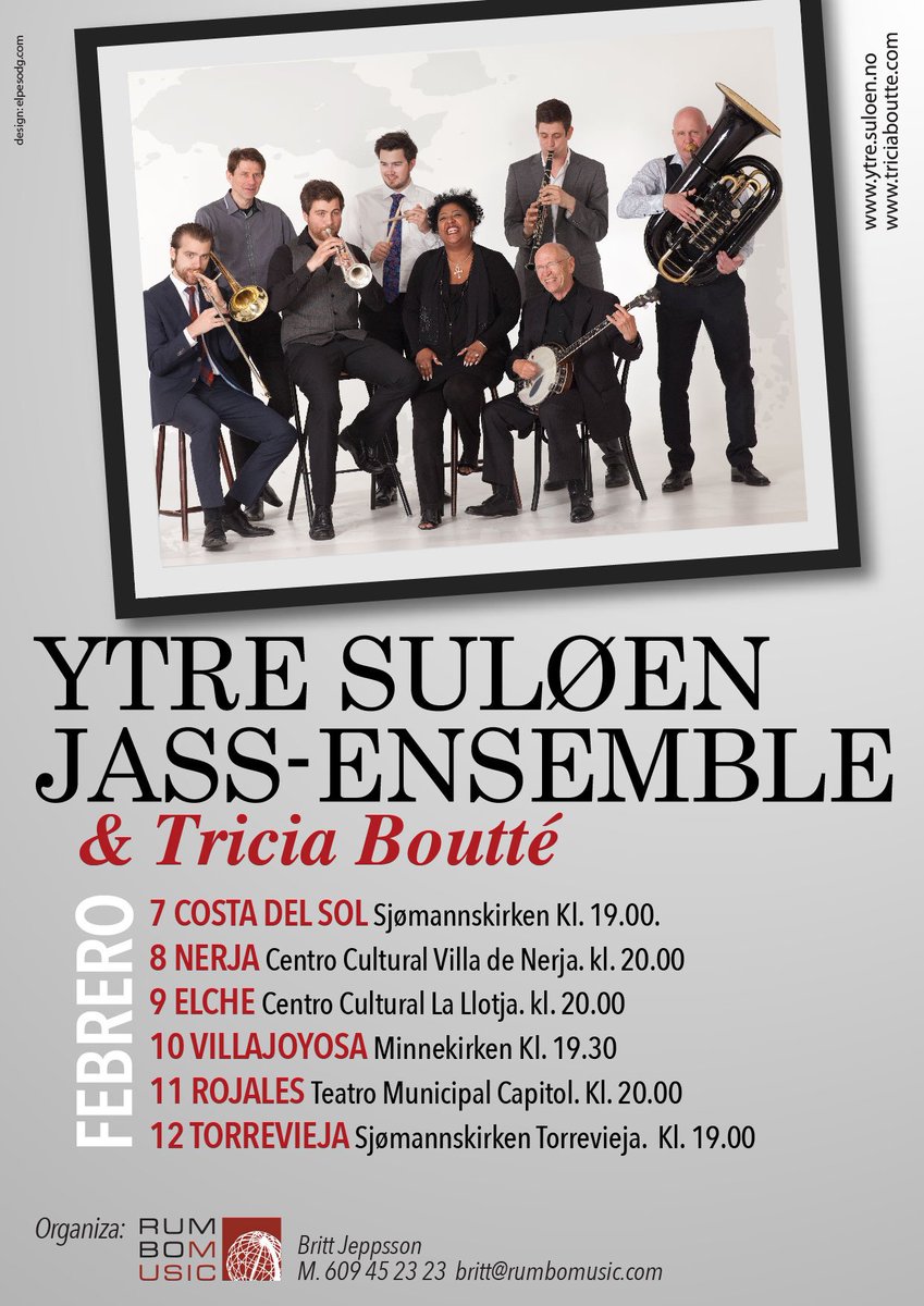 Soon back in Spain.  New Orleans Jazz. 
They are just fabulous. Don't miss their concerts in February.  
Reserve your tickets today!