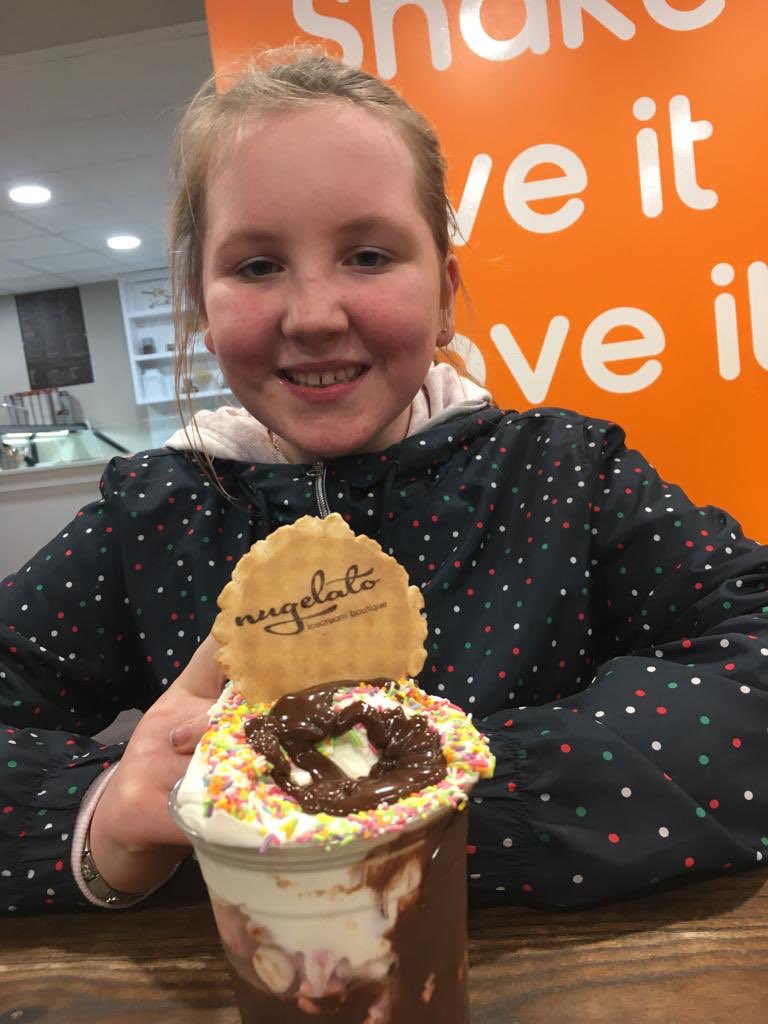 peteranthony001's tweet photo. A yummy treat for our little brave superstar after today’s visit at the hospital with her consultant #nuggypot #icecream #treat beats the #MondayBlues @nugelato https://t.co/tP7wLCDlBA