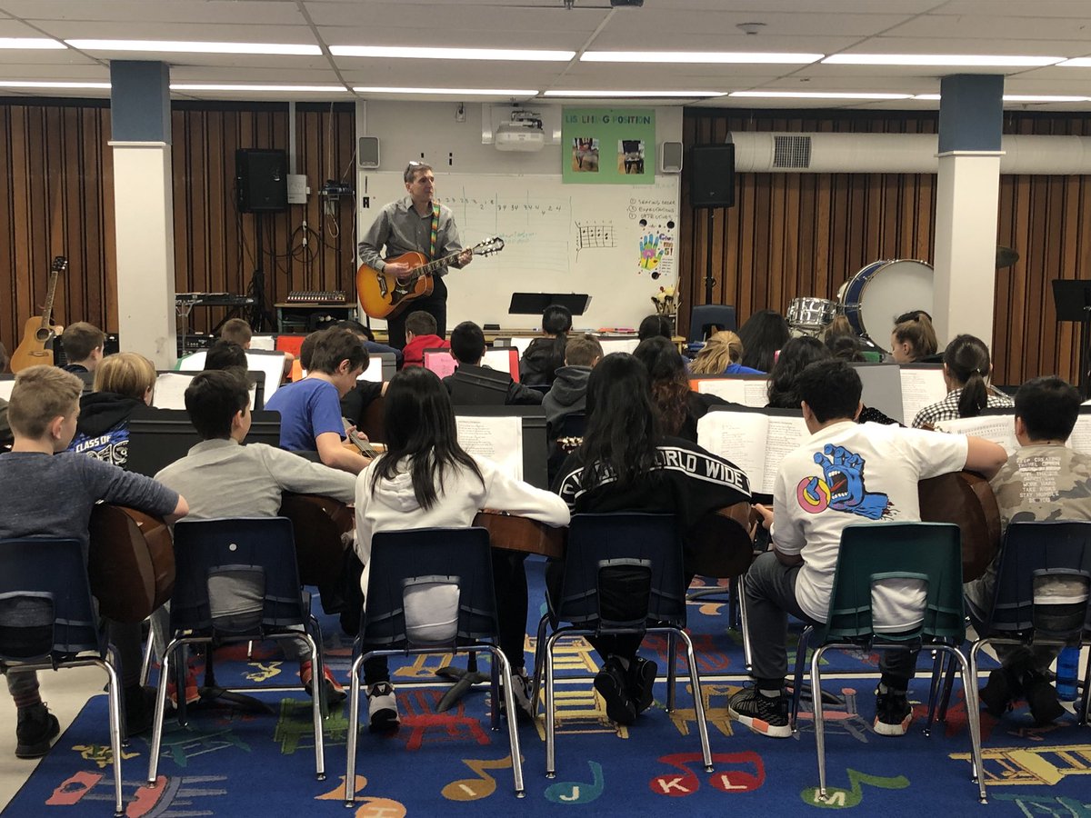 Great to see Principal @JBWDaudlin leading the students in a little morning guitar! #westvaned #music #MusicMonday