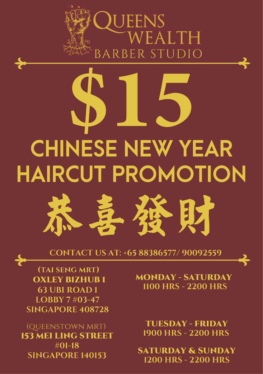 syafiqsharil's tweet photo. 💈CNY PROMO✂️ https://t.co/93aNVBChHa