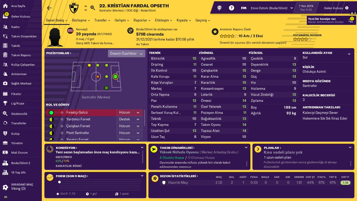 FmAnaliz2's tweet image. Erzurumspor'un yeni transferi Kristian Fardal Opseth Fm 2019 Profili
fmanaliz.com
#Kristian #Fardal #Opseth #Erzurumspor #Fm2019