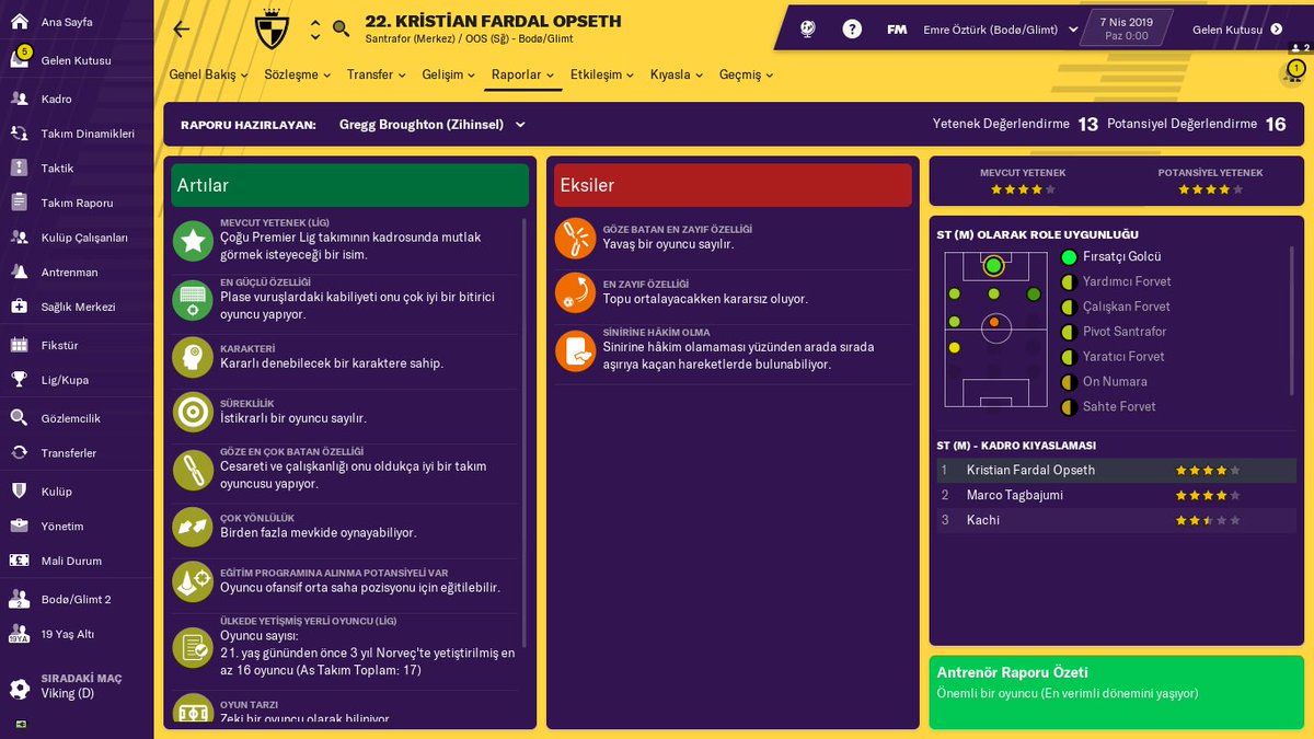 FmAnaliz2's tweet image. Erzurumspor'un yeni transferi Kristian Fardal Opseth Fm 2019 Profili
fmanaliz.com
#Kristian #Fardal #Opseth #Erzurumspor #Fm2019