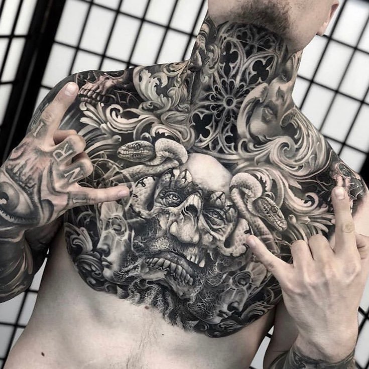 56 Enchanting Black And Gray Neck Tattoos  Tattoo Designs  TattoosBagcom