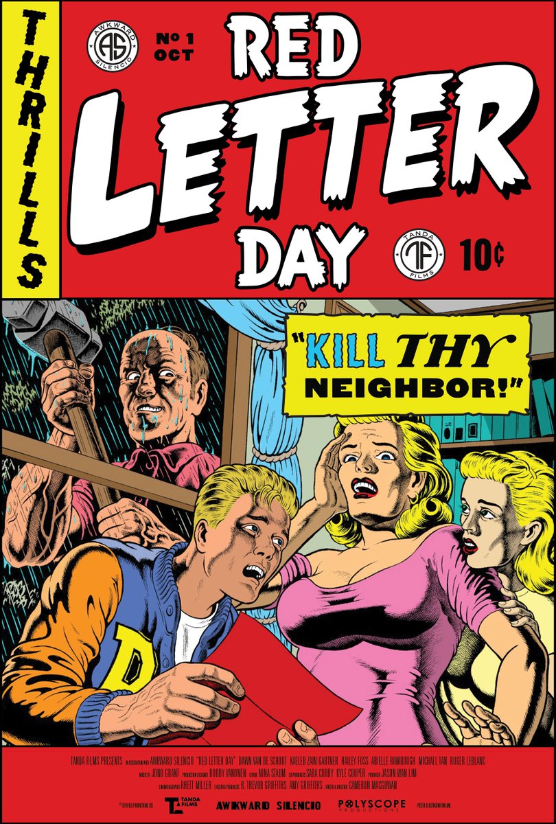 For our first poster, I wanted to pay homage to the delightfully demented books that inspired Red Letter Day and helped shape my life.

Follow us on Facebook for future updates: facebook.com/redletterdayfi…