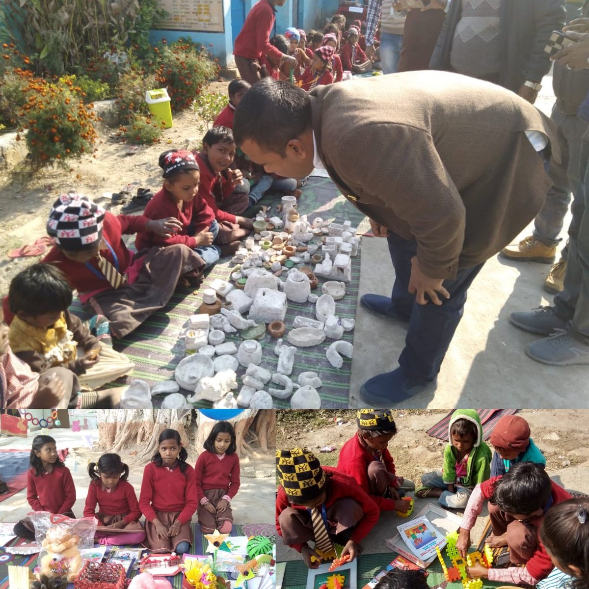 सर जी,  ऐसे कल भी दुकान लगाएंगे।
सर, आज मेले में बहुत मजा आया। 
सर, ये जेसीबी मशीन मैंने बनाऐ! 
सर, बिरियानी कैसी बनी है? 

53000 Excited &amp; Happy Children participated in #BalMela with 700 teachers &amp; 1500 parents in  #AspirationalDistrict #Sonbhadra.