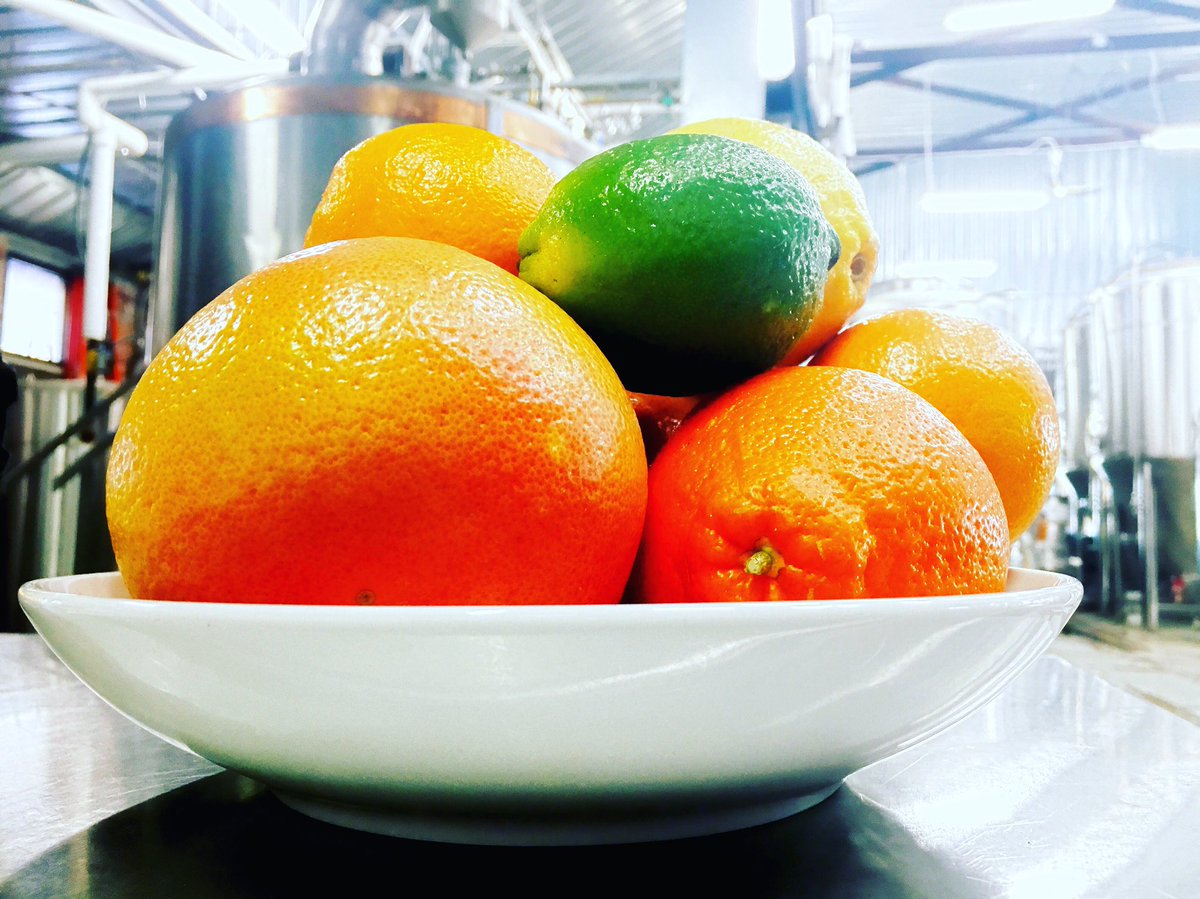 TritonBrewing's tweet image. A cornucopia of citrus waiting for addition to the Five Alive RailSplitterIPA pin for the #CaskAle tent at @DrinkIndiana #IndyWinterfest #BeThere #BehindTheScenes #BreweryLife