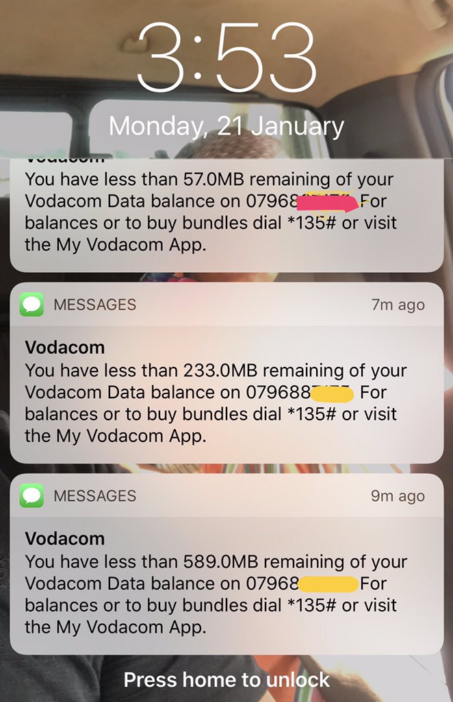 fostermasuhla's tweet photo. @Vodacom111 how is this possible Mara???? This is for the second time now... what the hell is going on with you and the data???? https://t.co/VMv3AXkGO7