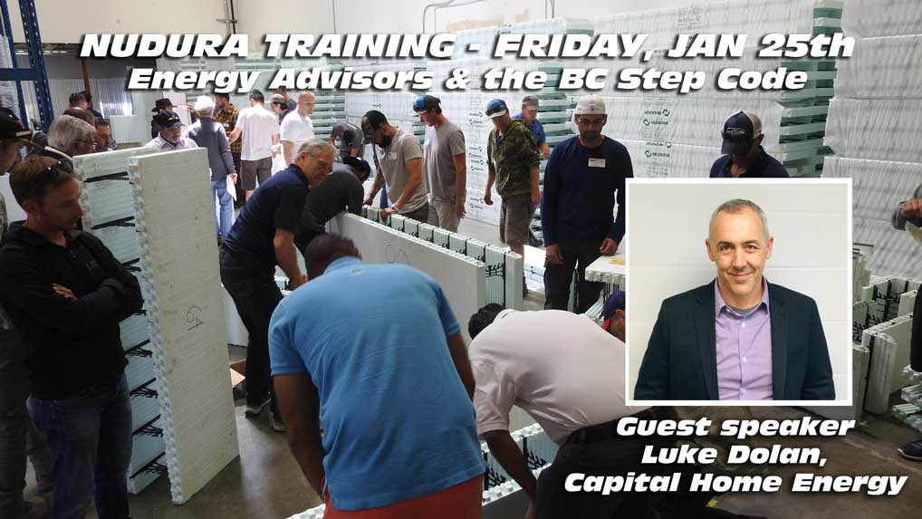 BuiltGreenCan's tweet photo. Did you know the #FabForm Nudura ICF is BUILT GREEN® Approved for use in our programs? This Friday there's a training session in #Delta with guest speaker Luke Dolan #CapitalHomeEnergy—learn about the product & #EnergyStepCode, have a great lunch, & earn 4 CPD points @BC_Housing! https://t.co/suFEoBOn8b