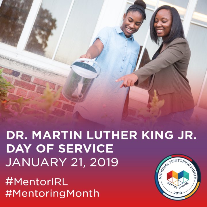 MENTORMinnesota's tweet photo. "Life's most persistent and urgent question is: 'What are you doing for others?'" - Dr. MLK, Jr. | This #MLKDay, honor Dr. King's legacy by volunteering. One way to max your impact is to become a #mentorIRL year-round! https://t.co/jDJvus8sIi #MENTORinMN #MentoringMonth https://t.co/7R7OavwW4J