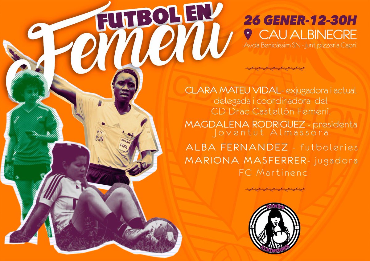 ⏰CANVI D’HORARI⏰

Degut a l’hora en que serà el partit Vilareal - Castelló aquest dissabte, passem la xerrada al matí. A canvi, tindrem paella a 5€ amb beguda inclosa. No falteu! 
👇🏽per apuntar-vos a la paella, deixeu el vostre nom en aquest formulari: docs.google.com/forms/d/12xOHI…