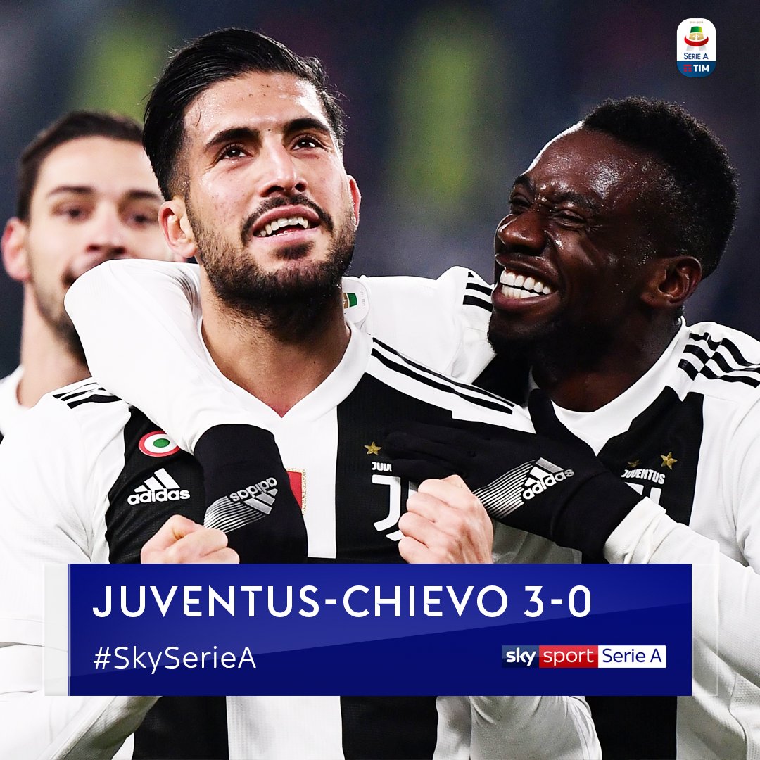 🇮🇹 Serie 🅰 20^ giornata
🏟 #JuveChievo 3-0
⚽ #DouglasCosta (13')
⚽ #EmreCan (45')
⚽ #Rugani (84')
#SkySerieA #SkySport