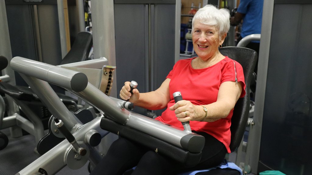 ProHealthExerc1's tweet image. Our wonderful client Rosanee has been attending our group sessions twice per week to improve bone strength and muscle strength!