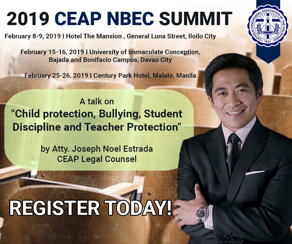 SantinaBenilda's tweet photo. To join the 2019 CEAP NBEC Summit, please download the Summit Information Sheet and Registration Form/Confirmation Slip, via this link: https://t.co/WHJFpcvkj8…/21171416897_1.pdf https://t.co/ydStsNPfcz
