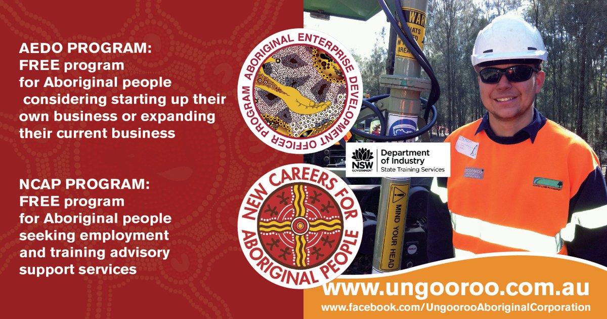 Ungooroo Aboriginal Corporation provides programs such as AEDO PROGRAM and the NCAP PROGRAM . 😁

If you wish to inquire more about these programs, please visit our website at ungooroo.com.au or call at        📞 6571 5111 📞 or email us at admin@ungooroo.com.au
#ungooroo