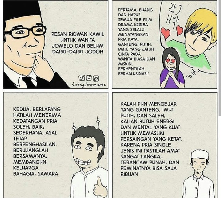 EllaZefa's tweet photo. Dear Jomblo dan pens Drama Korea behahahhahak kang @ridwankamil sedang memberikan pencerahan. Baca dan jangan berenti dikamu.. sebarkanlah dan ketik Amin 🤣🤣🤣 #RidwanKamilMenangkanJokowi #2019jokowipresidenRI #PilihYangPastiJokowi https://t.co/9qG8vsmcUG