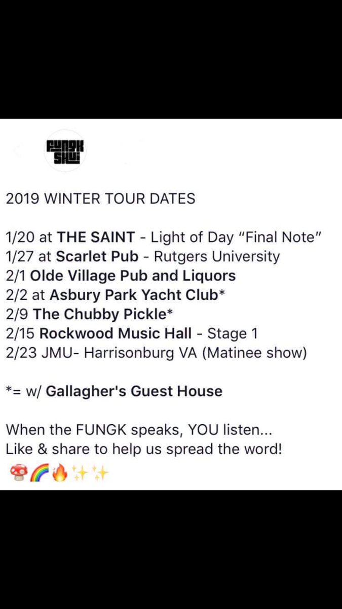 We got some great shows lined up for the next couple months! come out and catch some fresh tasty jams