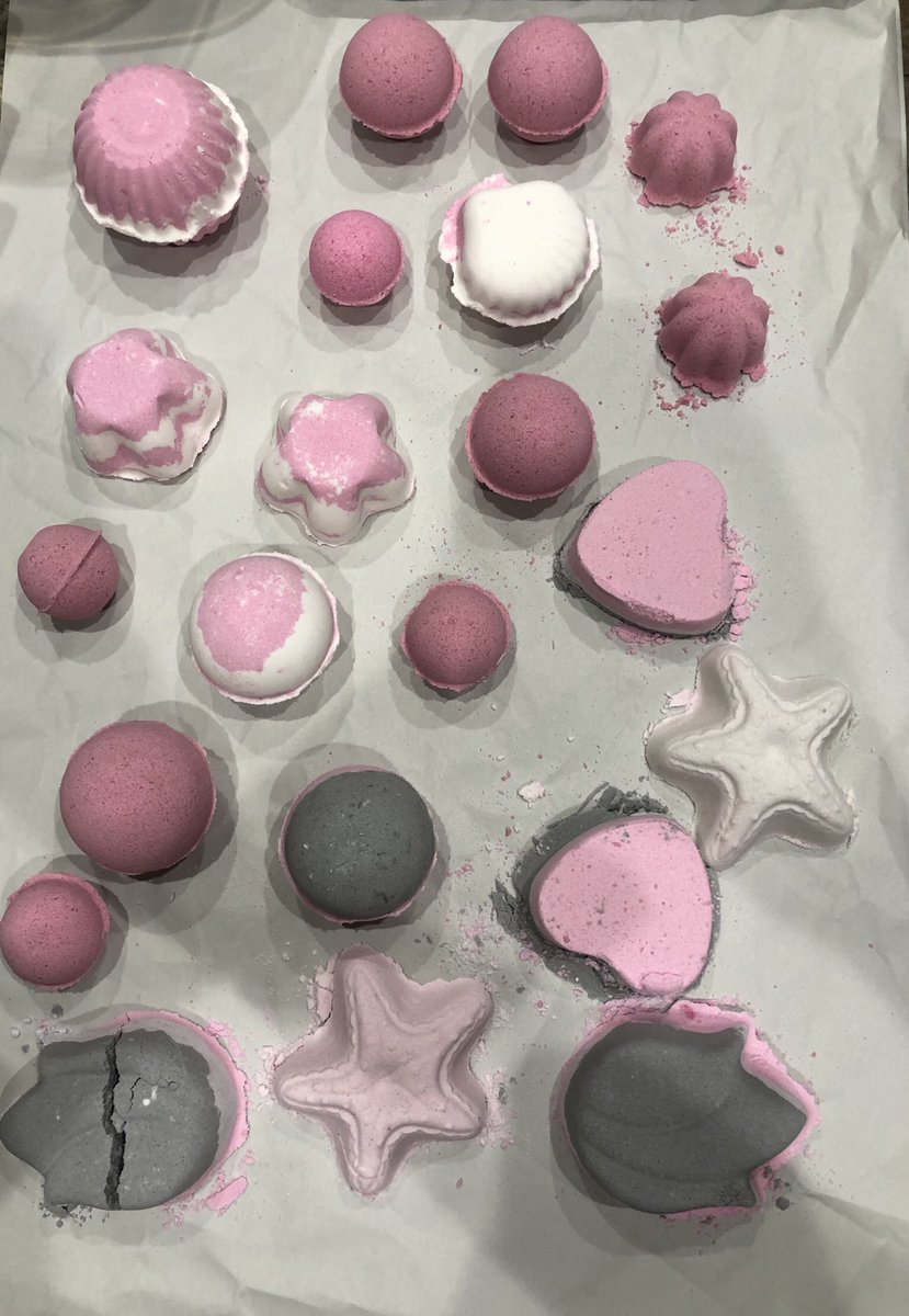 First attempt at making bath bombs. #bathbomb #essentialoils #tryingsomethingnew